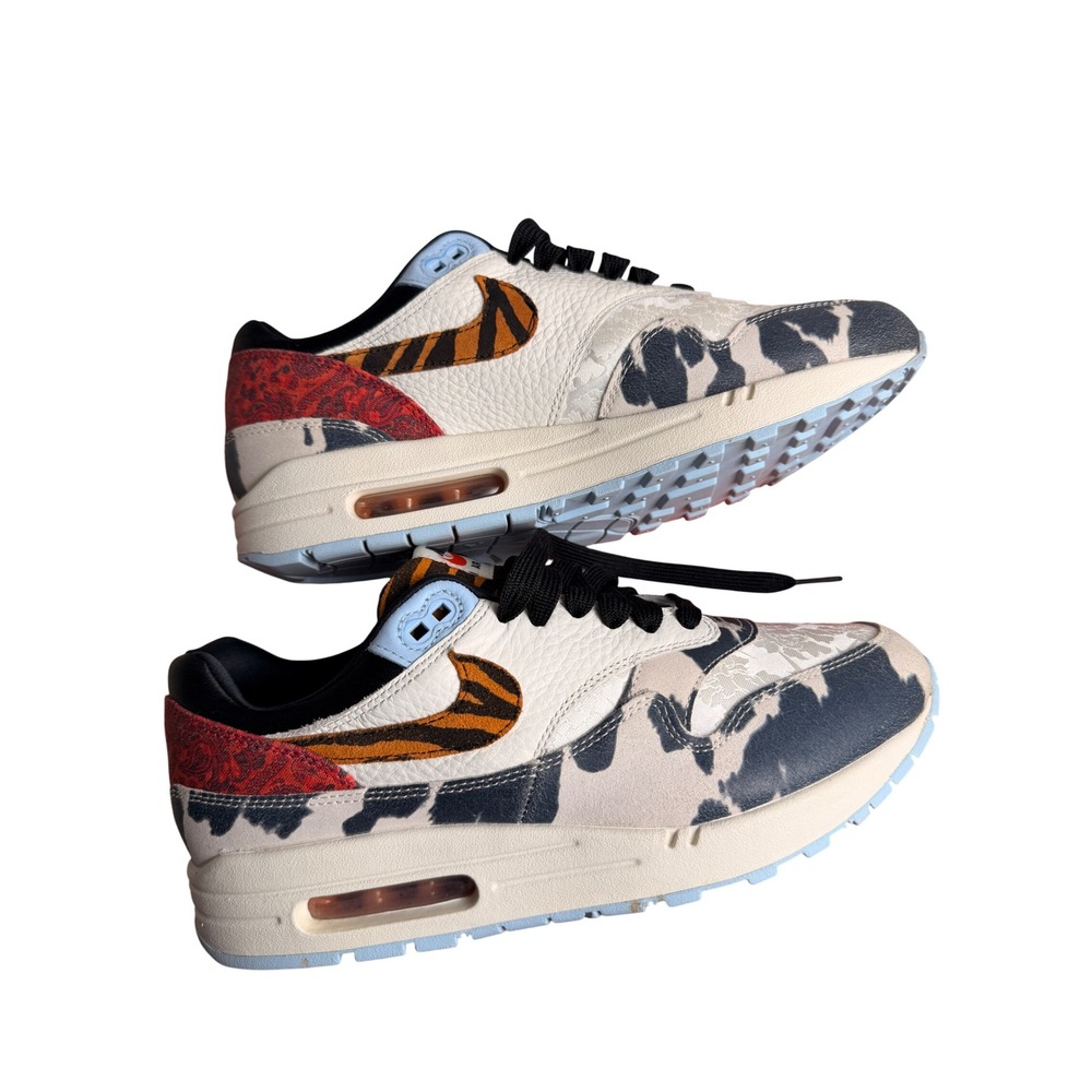 Nike Air Max 1 87 Great Indoors Animal Print Sail Black FD0827-133 Womens 11.5